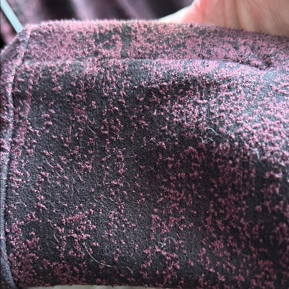 Athleta Womens Jacket Medium Shanti Jacquard Antique Burgundy Zip Up - Picture 4 of 6